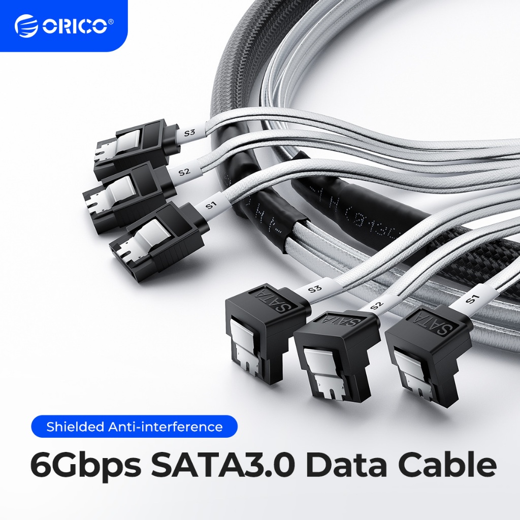Orico SATA III สาย 6Gbps 5/6 พอร์ต HDD Data Cable SATA3.0 พร้อมล็อค Latch Splitter Cable สําหรับ SATA HDD SSD (OST46)