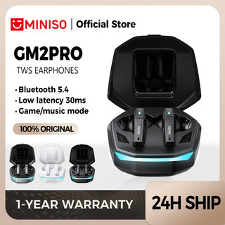 Miniso GM2PRO หูฟังบลูทูธ หูฟังไร้สาย TWS Bluetooth 5.3 ความล่าช้าต่ํา พร้อมไมโครโฟนหูฟังสเตอริโอไฮไฟ