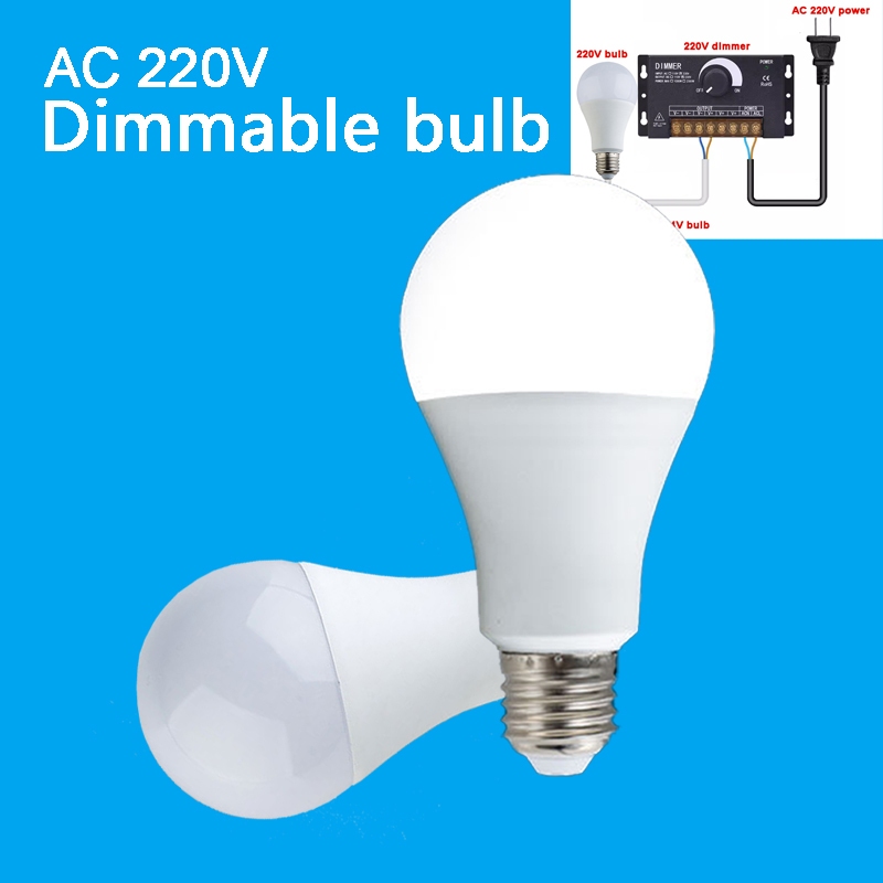 E27 AC 220V หรี่แสงได้ Ball Shape ความสว่างสูง Warm White หลอดไฟ LED