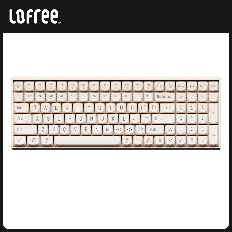 Lofree Touch Triple Mode Mechanical คีย์บอร์ดบลูทูธไร้สาย 100 คีย์วันเกิด
