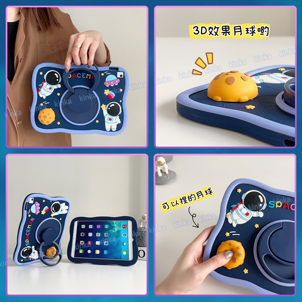 สําหรับHuawei MatePad SE 11 นิ้ว 2024 MatePad 11 2021 2023 MatePad Air 11.5 MatePad 11.5S 11.5 นิ้วกรณีพร้อมขาตั้งกันกระแทกเด็กน่ารักการ์ตูนยูนิคอร์นปลอกกันกระแทก - รูปที่ 5