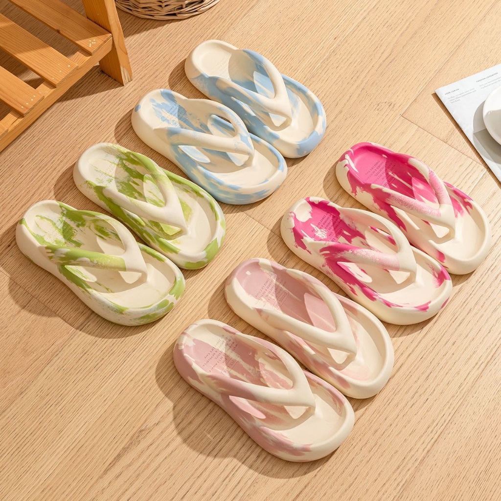 Flip Flops ผู้หญิงฤดูร้อนแฟชั่นรองเท้าแตะนุ่มยืดหยุ่น EVA วัสดุ