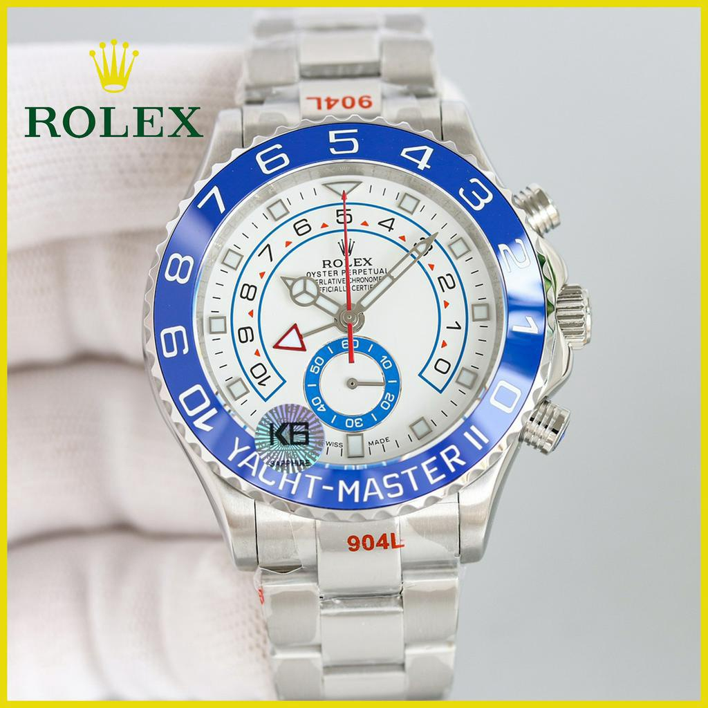 นาฬิกาผู้ชาย[ ROL*EX] Yacht Master II series สายสแตนเลสแบบกลไกอัตโนมัติเต็มรูปแบบ 44 มม.