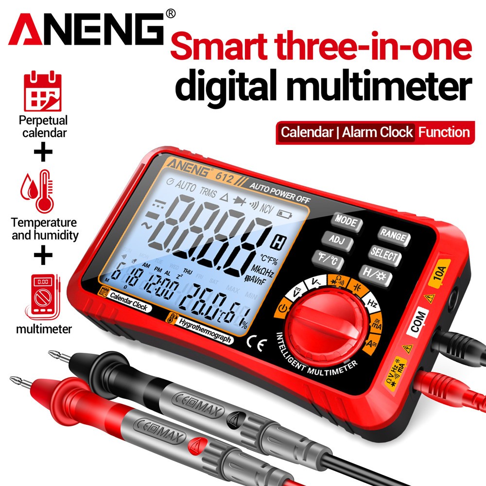 Aneng 612 สมาร์ทมัลติมิเตอร์ Real-time Power-off วัดเครื่องทดสอบ AC/DC แอมป์มิเตอร์โวลต์มิเตอร์ 4000 นับดิจิตอล Multimetro เครื่องมือทดสอบ