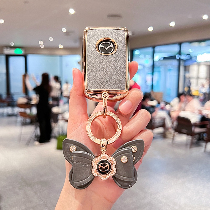 เคสกุญแจรีโมทรถยนต์ TPU อุปกรณ์เสริม สําหรับ mazda 2 2024 2025 Mazda 3 Alexa CX4 CX5 CX-5 CX8 CX-30 CX30 2019-2020 ของแต่งรถยนต์ พวงกุญแจ - รูปที่ 4