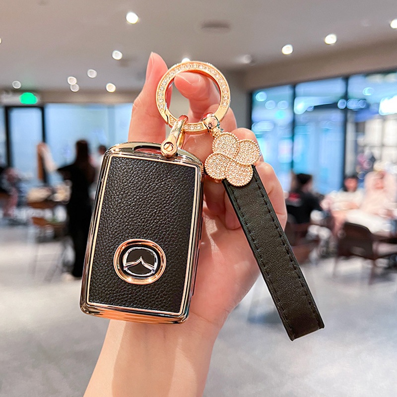 เคสกุญแจรีโมทรถยนต์ TPU อุปกรณ์เสริม สําหรับ mazda 2 2024 2025 Mazda 3 Alexa CX4 CX5 CX-5 CX8 CX-30 CX30 2019-2020 ของแต่งรถยนต์ พวงกุญแจ - รูปที่ 5