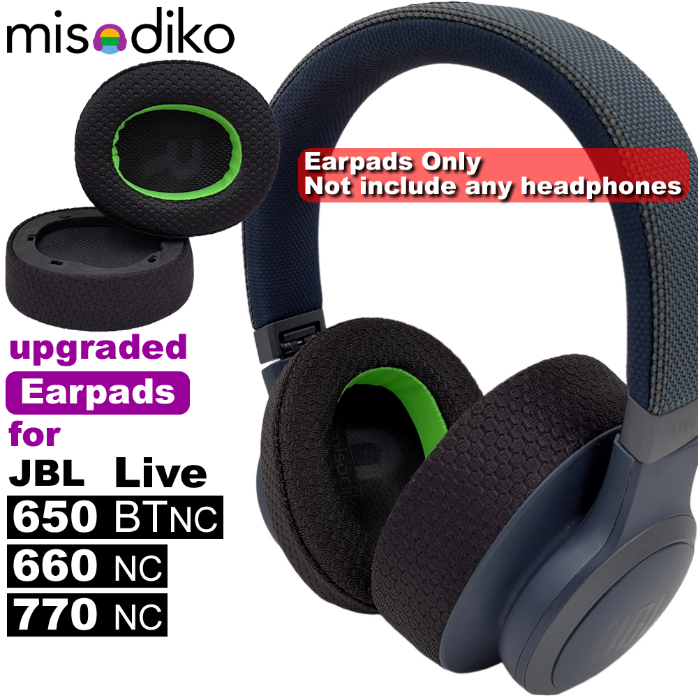 Misodiko อัพเกรดแผ่นรองหูฟังสําหรับ JBL Live 650 BTNC, 660 NC, 770 NC หูฟัง