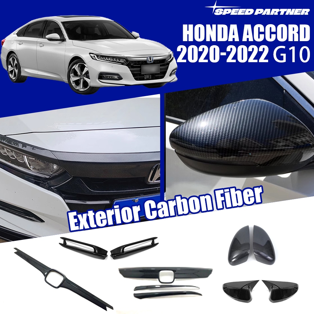 Honda Accord ลายคาร์บอนไฟเบอร์ อุปกรณ์ตกแต่งภายนอก ครอบกระจกมองหลัง ครอบมือเปิดประตู ไฟตัดหมอก Trim Accord G10(2020-2022)