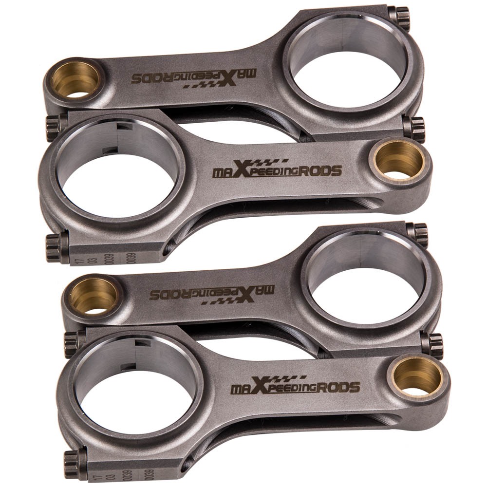 MaXpeedingrods 4X H-Beam ปลอมเชื่อมต่อสําหรับ Honda Civic 2.0L 2006-2011 K20 K20A2 K20Z1 K20Z3 Conro
