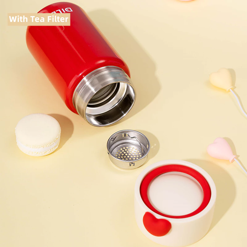 Diller กระติกน้ําสูญญากาศ Thermos 316 สแตนเลสน่ารักมินิขวดน้ําดื่ม (200/280ml) D9213 thumbnail 9