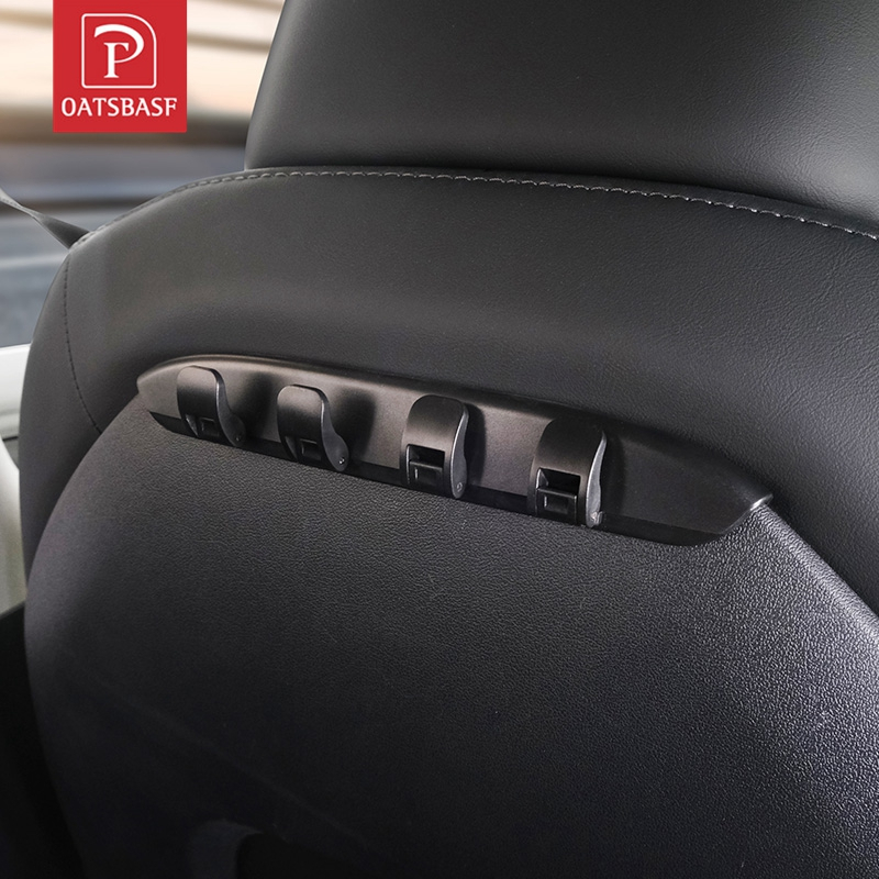 Oatsbasf ตะขอเกี่ยวเบาะหลังรถยนต์ สําหรับ Tesla Model 3/Y/3 Highland , ตะขอพับได้ , ความปลอดภัย