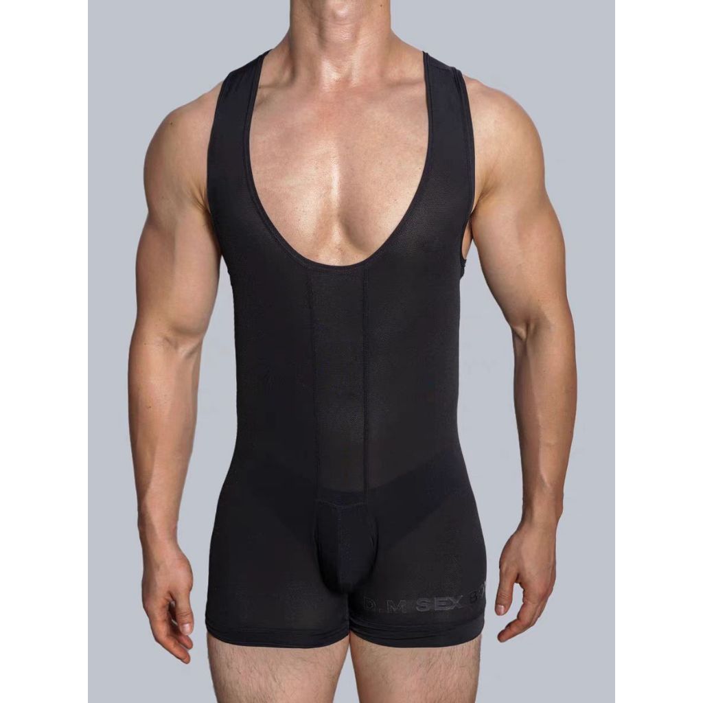 ง.ม จั๊มสูทผู้ชายผ้าไหมน้ําแข็งบางตาข่ายระบายอากาศกางเกงมุมแบนกางเกงกีฬาอินเทรนด์และโปร่งใส 8025 - รูปที่ 6