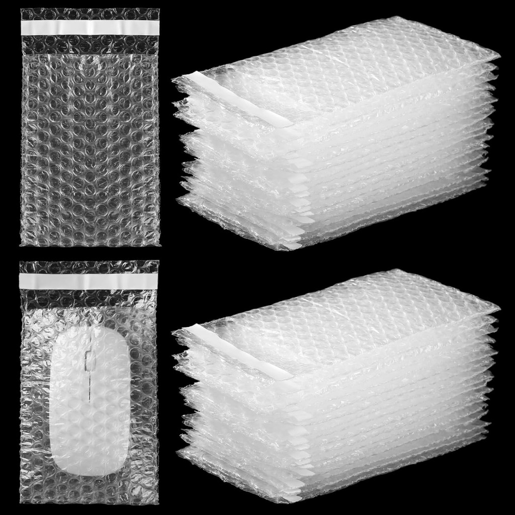 กระเป๋าฟองออก Clear Bubble Mailers, กระเป๋าฟองผนังสองผนังซีลด้วยตนเองสำหรับการบรรจุ, การย้าย, กระเป๋าห่อฟอง