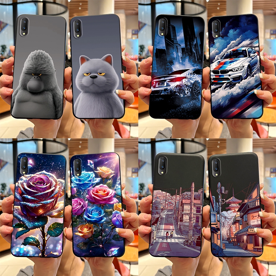 สําหรับ Vivo V11 (V11 Pro) เคสซิลิโคน Soft Matte กันกระแทกแฟชั่นดอกไม้การ์ตูนทาสีปลอก