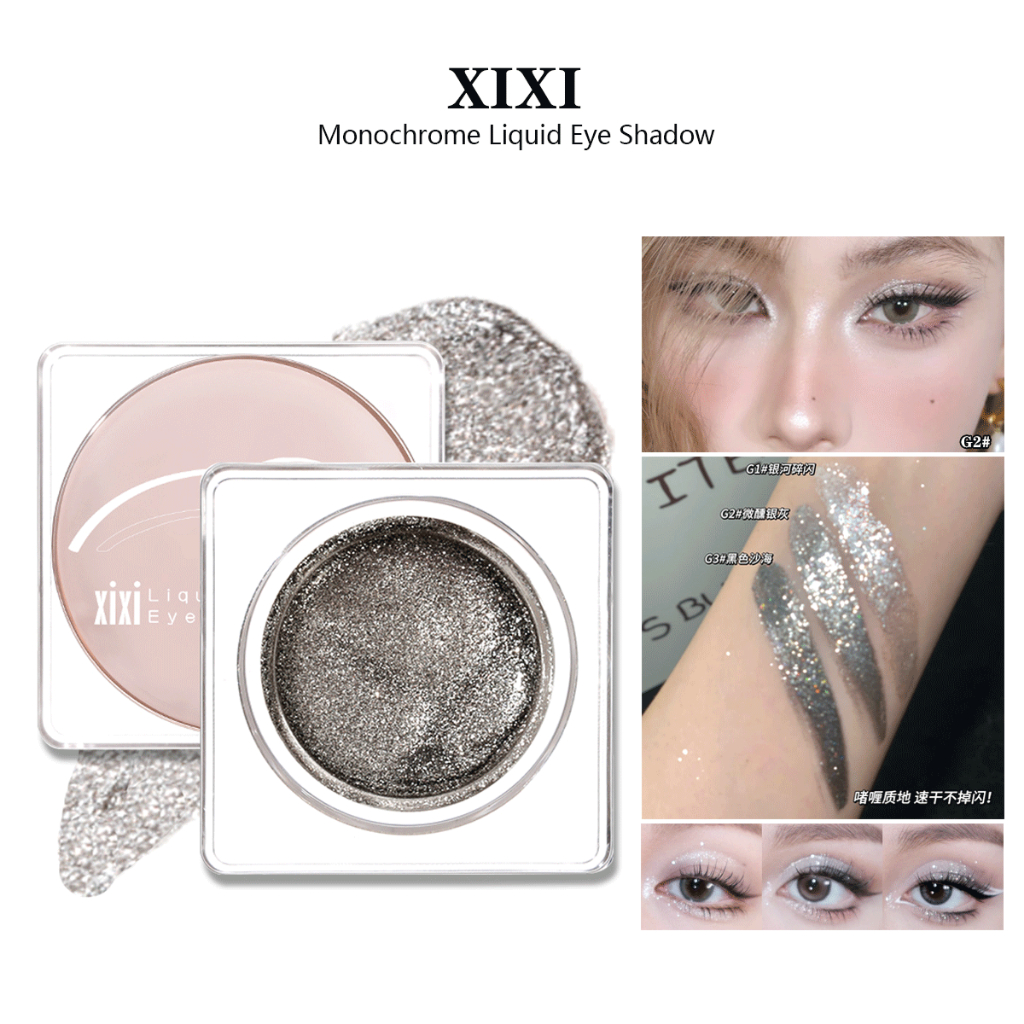 แผ่นผงแต่งตา XIXI 3 สี มุกระยิบระยับมันวาว แต่งแต้มดวงตา คงทน ผ่านน้ำ ผงแต่งตา D722