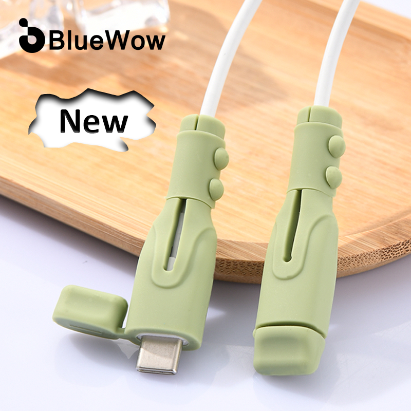อัพเกรดใหม่BlueWow Charger Cover Protector อุปกรณ์เสริมสายซิลิโคน iP-18/20w ประเภท C/USB ปลั๊กชาร์จสาย Protector