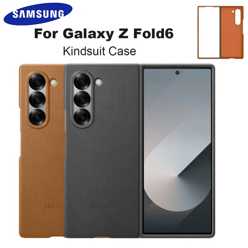 Original สําหรับ Samsung Galaxy Z Fold6 Kindsuit กรณีสมาร์ทโฟนหนังป้องกันกรณี EF-MF956