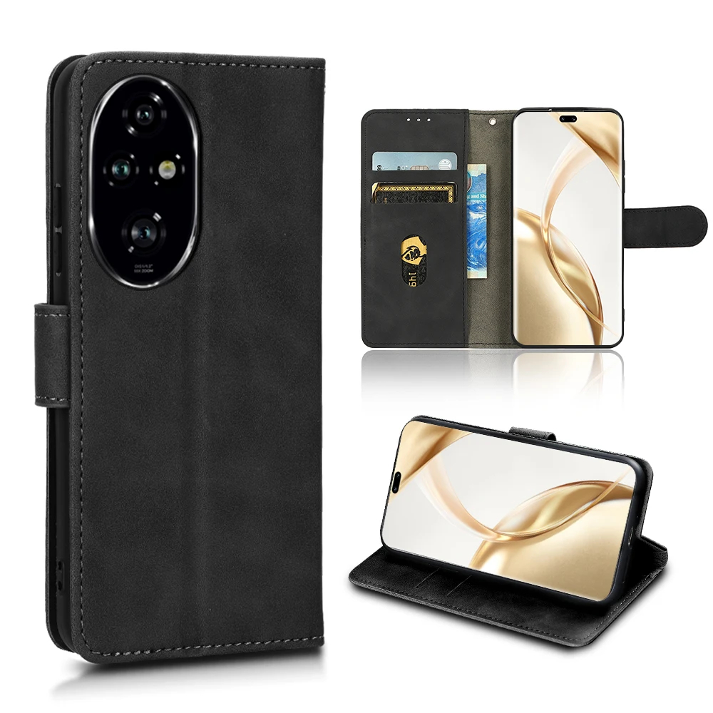 กระเป๋าสตางค์หนังสําหรับ Honor 200 Pro 5G 2024 กรณี Honor 200 Lite Honor 200 Honar Honer 200Pro 5G แ