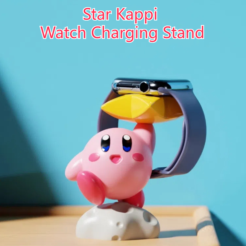 Aen Star Kirby Apple Iwatch S9 แท่นชาร์จนาฬิการองรับฐาน Huawei ตกแต่งข้างเตียงเดสก์ท็อปน่ารัก