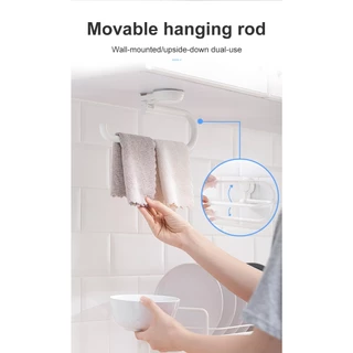 TAILI ถ้วยดูดกระดาษเช็ดมือครัวผู้ถือ No Drill reusable Kitchen Roll ผู้ถือกระดาษชั้นเก็บติดผนังปรับได้