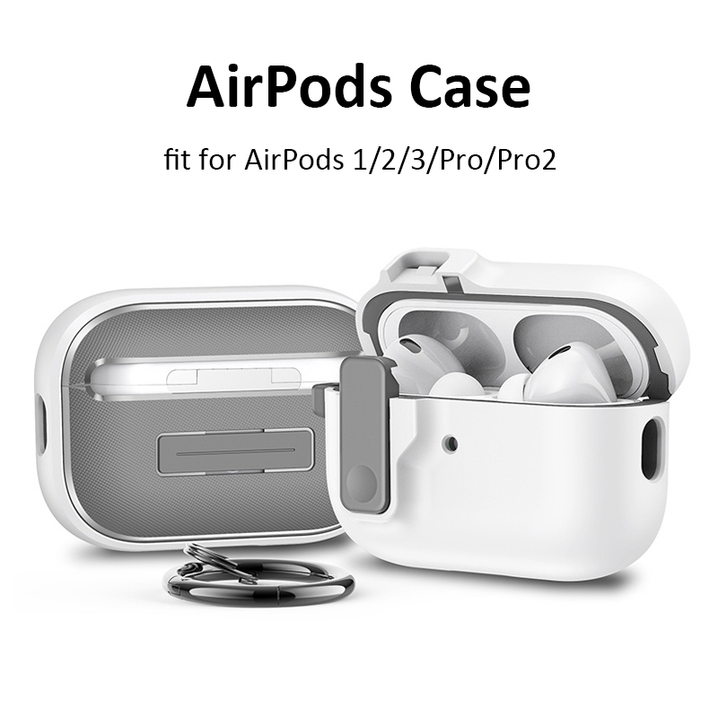 สําหรับ AirPods 4 และ AirPods Case AirPods Pro 3 Case เคสป้องกัน PC หูฟังไร้สายพร้อมล็อคพร้อมพวงกุญแจ – โปรปัง