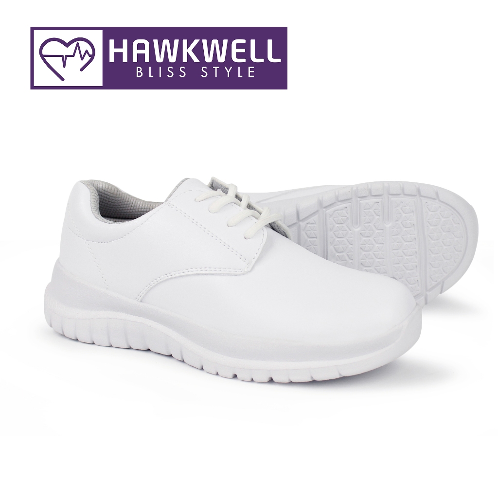 Hawkwell ผู้หญิง Lace Up น้ําหนักเบารองเท้าพยาบาลทนน้ํารองเท้าทํางาน-Derilla/6936