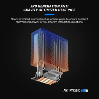 Jungle Leopard AF400S / AF401-DGT / KF401-DGT Digital CPU Cooler อุณหภูมิดิจิตอลสีดํา/สีขาว 10 ซม.120 มม.พัดลม CPU สําหรับ Intel LGA1155 LGA1200 LGA1700 AMD AM5 AM4