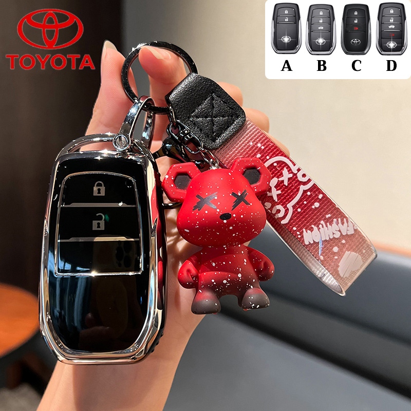 Tpu ฝาครอบกุญแจรถสําหรับ Toyota Innova/Rocoo/Fortuner/Camry/GR SPORT/Chr/Revo key Case Keyless Smart Entry key
