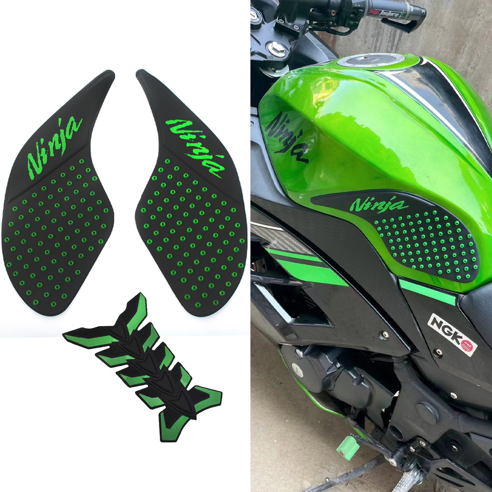 KAWASAKI สําหรับคาวาซากินินจา650 250นินจา300รถจักรยานยนต์ถัง เบาะ ป้องกันรอยขีดข่วนซิลิโคนเจลถังน้ํามันเชื้อเพลิงแผ่นป้องกันอุปกรณ์เสริมนินจา