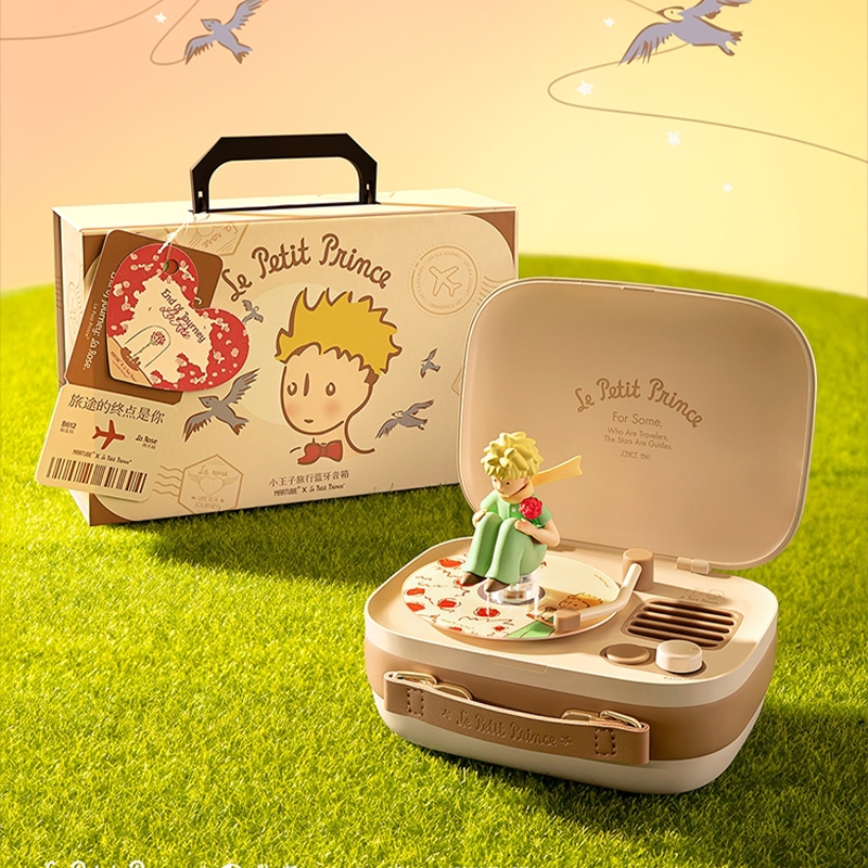 Little Prince Jointly Branded Retro Bluetooth Speaker Creative Handmade Desktop กล่องดนตรีขนาดเล็ก Sound Friend ของขวัญวันเกิด