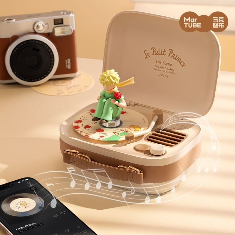 Little Prince Jointly Branded Retro Bluetooth Speaker Creative Handmade Desktop กล่องดนตรีขนาดเล็ก Sound Friend ของขวัญวันเกิด