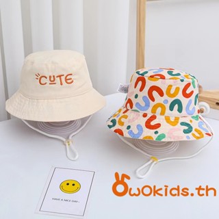 【ส่งจากไทย】​Baby Kids Bucket Hat Double-side Colourful Print…