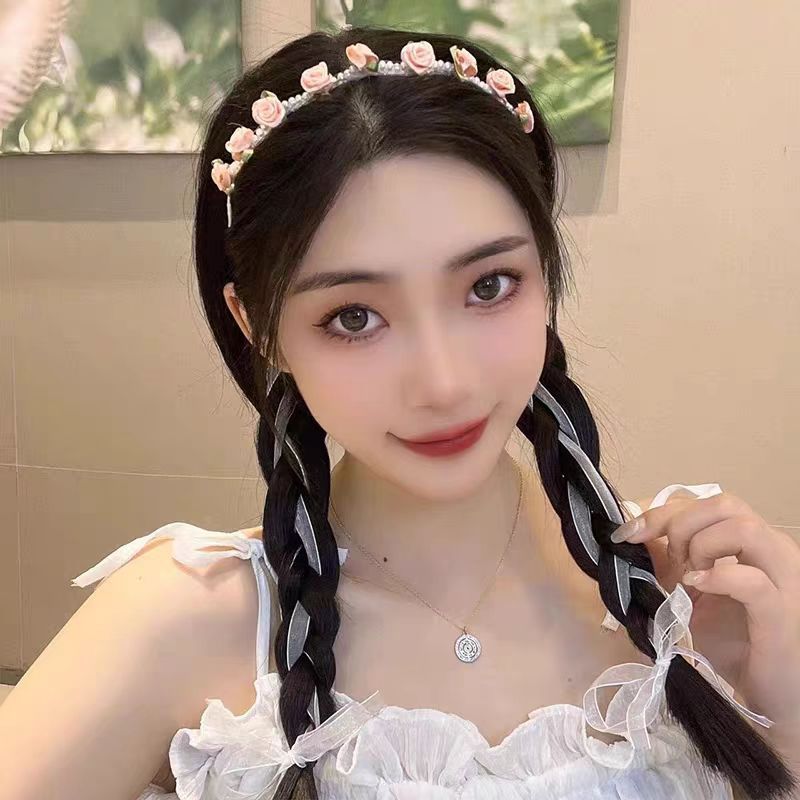 กิ๊บติดผมเกาหลี ที่คาดผมดอกไม้ผ้า เครื่องประดับผมสําหรับผู้หญิง