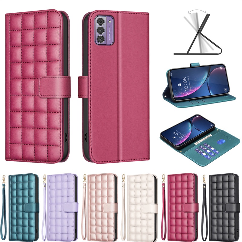 หรูหราปลอกสําหรับ Nokia G42 G310 C22 C32 G22 กระเป๋าสตางค์หนังพลิกกรณีผู้ถือบัตรฝาครอบ