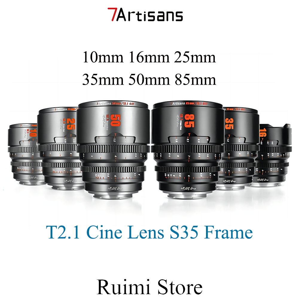 7artisans Hope Series Cine เลนส์ 10/16/25/35/50/85 มม. T2.1 สําหรับ S35 กรอบ