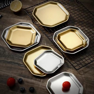 Oukeai สแตนเลสจานด้านข้าง Creative เกาหลีกิมจิจานซอสขนมขบเคี…