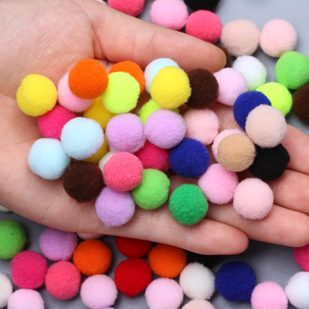 10 มม./15 มม.Fluffy Soft Pompom DIY เครื่องประดับอุปกรณ์เสริม Handmade Plush Ball Multicolor เย็บหัตถกรรมวัสดุ