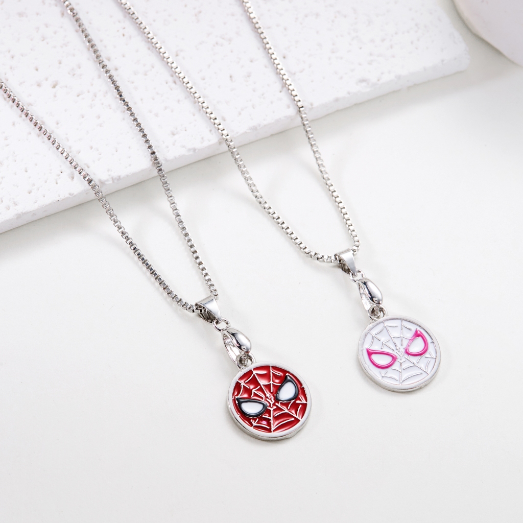 Jushi spider จี้โลหะผสม Electroplate สร้อยคอ Hypoallergenic คู่แฟนของขวัญ
