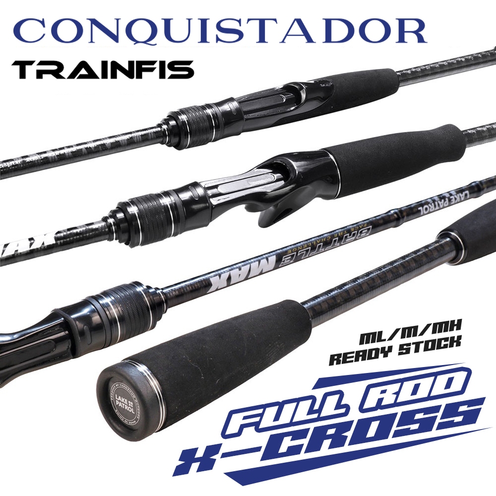 Contquistador 2024 ใหม่ Rod X-Cross เบ็ดตกปลาคาร์บอนเต็ม ML คันเบ็ด Baitcasting Rod Casting Rod Toman Rod Snakehead Rod