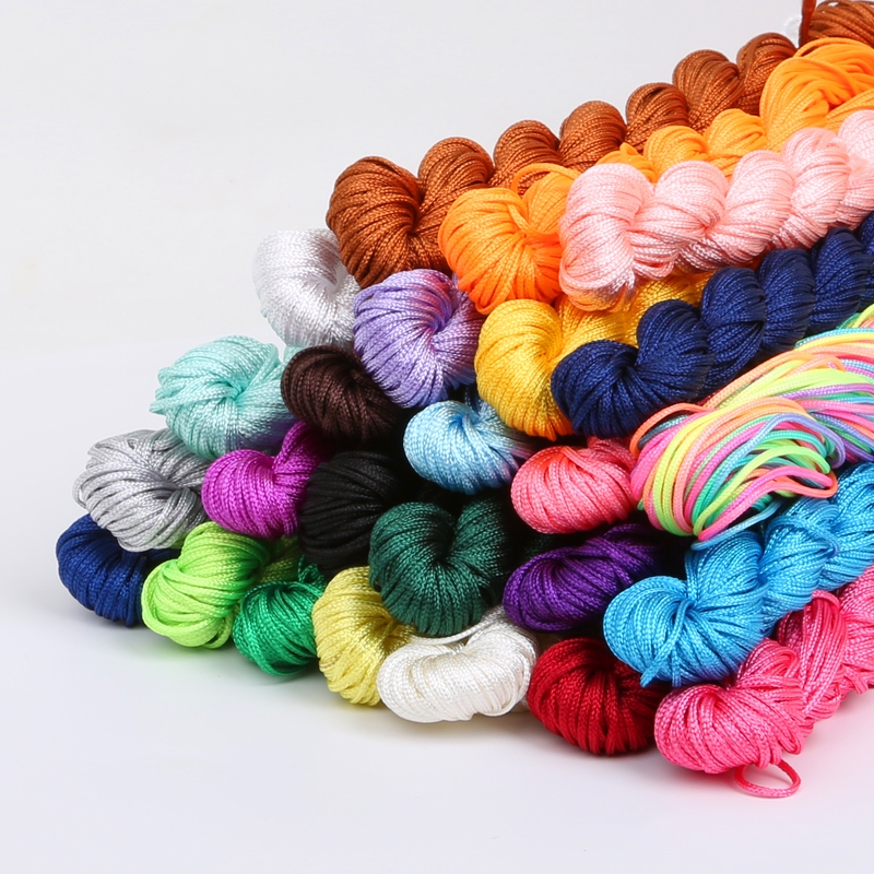 24 เมตร/ล็อตเส้นผ่านศูนย์กลาง 1 มม.Knot Macrame สร้อยข้อมือสายไฟด้ายสําหรับ DIY สร้อยคอสร้อยข้อมือ Braided String – โปรปัง