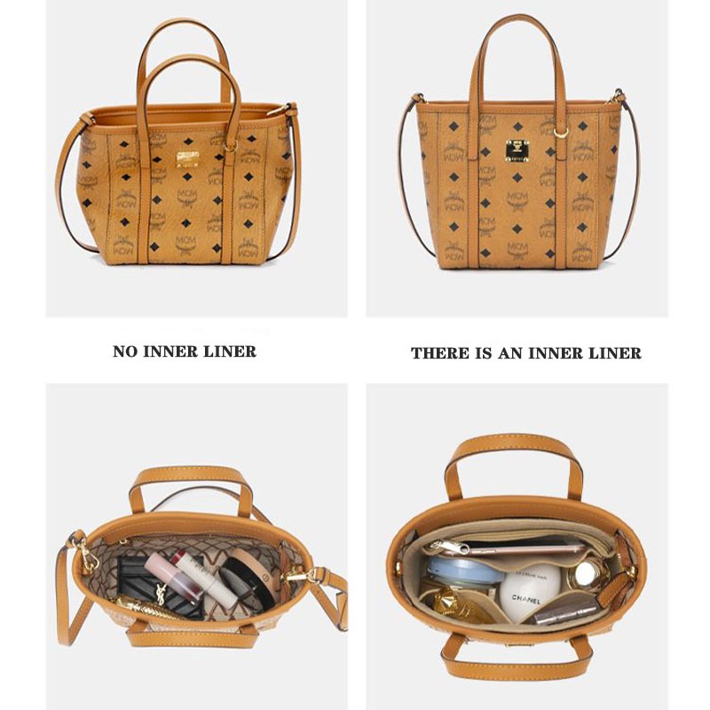 Felt ใส่ Organizer กระเป๋าสําหรับ MCM Mini Toni Visetos Liner กระเป๋าซับมินิตะกร้ากระเป๋าเก็บกระเป๋าด้านในกระเป๋าเครื่องสําอาง