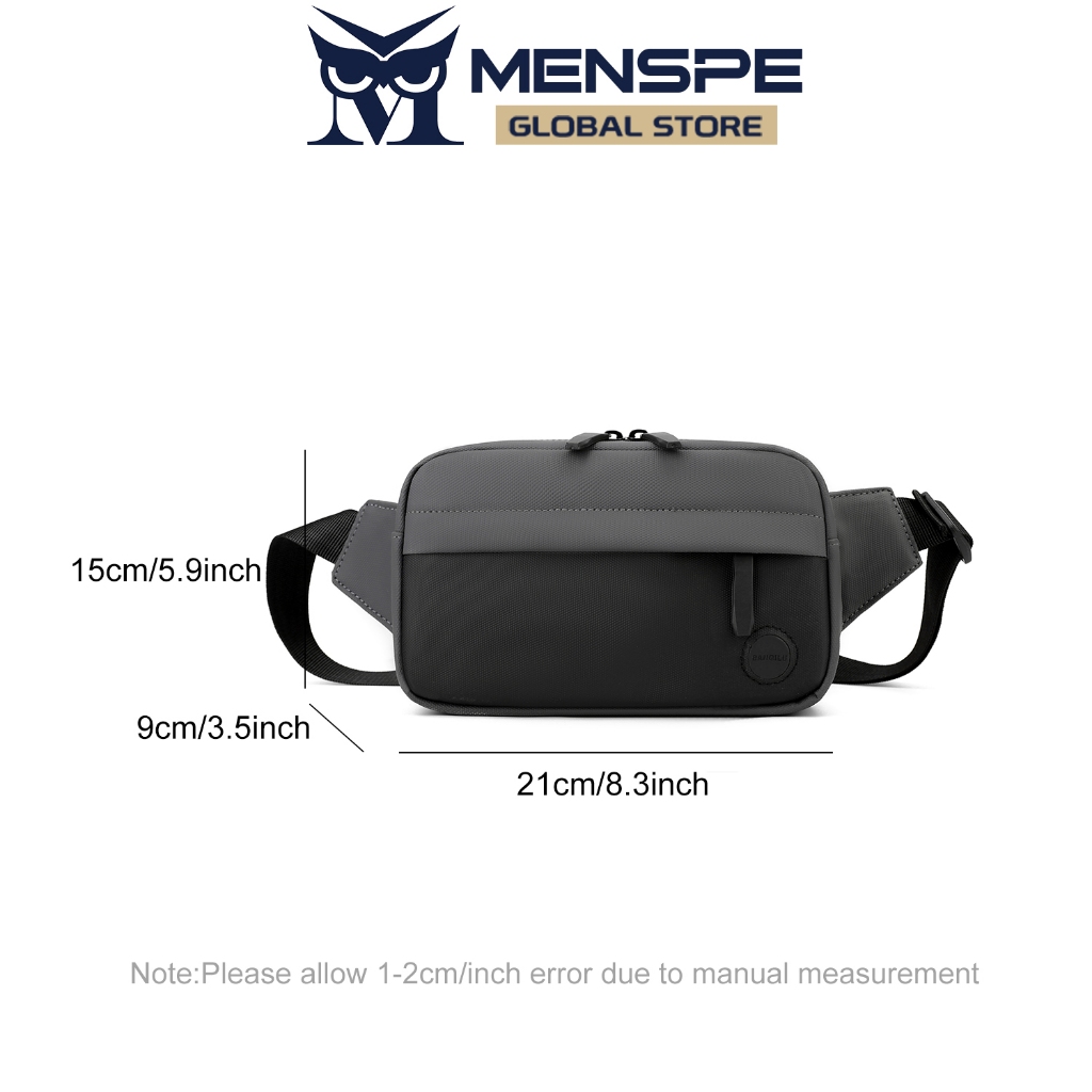 Menspe ผู้ชายกระเป๋าแฟชั่น Cross Body Bag สี Blocking Oxford กันน้ําขนาดใหญ่ความจุ Leisure Street Casual น้ําหนักเบากระเป๋าเดินทางธุรกิจกีฬากระเป๋า
