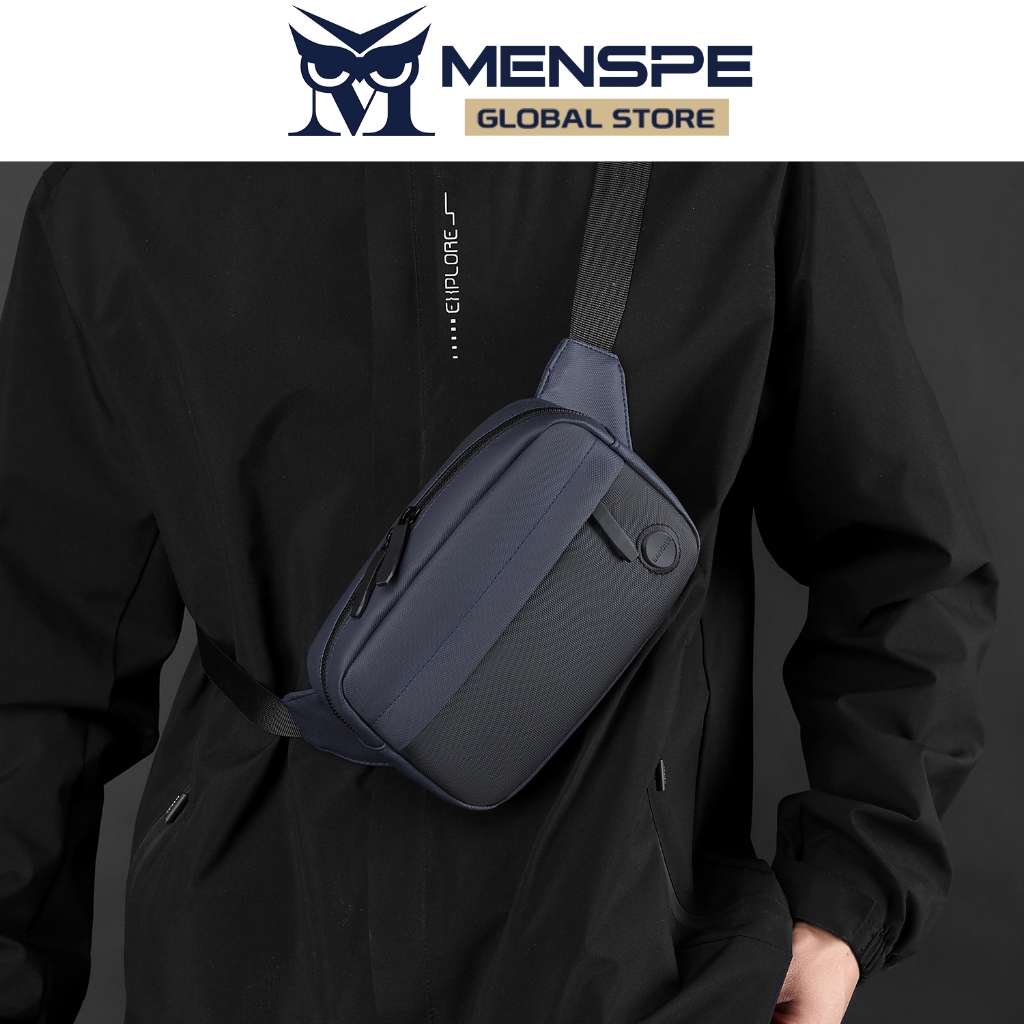 Menspe ผู้ชายกระเป๋าแฟชั่น Cross Body Bag สี Blocking Oxford กันน้ําขนาดใหญ่ความจุ Leisure Street Casual น้ําหนักเบากระเป๋าเดินทางธุรกิจกีฬากระเป๋า