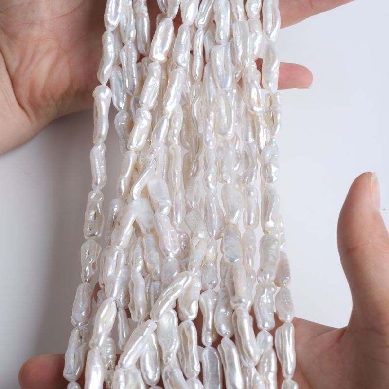 1 Strand ธรรมชาติ AA Biwa Keshi ไข่มุกน้ําจืดทํา DIY สร้อยคอสร้อยข้อมือต่างหู