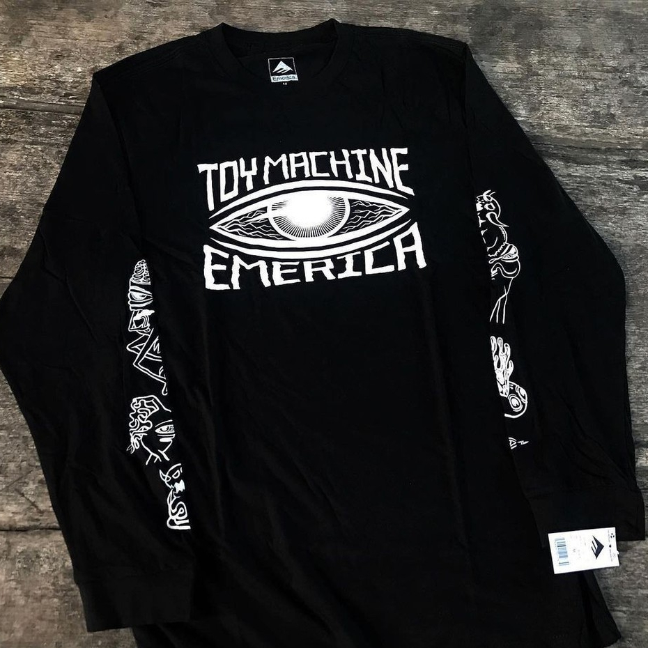 (คลังสินค้าพร้อม)Emerica ยุโรปสไตล์อเมริกัน Harajuku สไตล์ Niche อินเทรนด์ American Retro All-Match Street เสื้อยืดแขนยาว