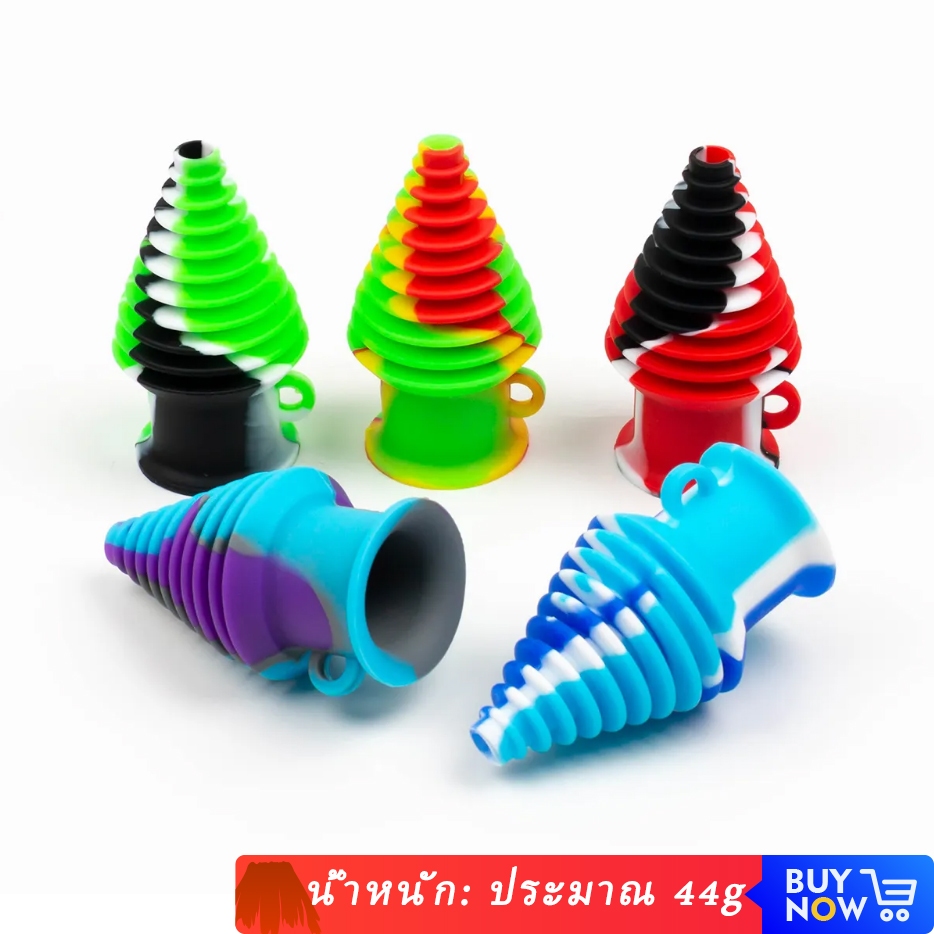 พร้อมส่ง ปากเป่าสีสันสดใสพร้อมตัวกรองซิลิโคนตัวกรองควันสําหรับ Glass Bong Dab Rig GJ80