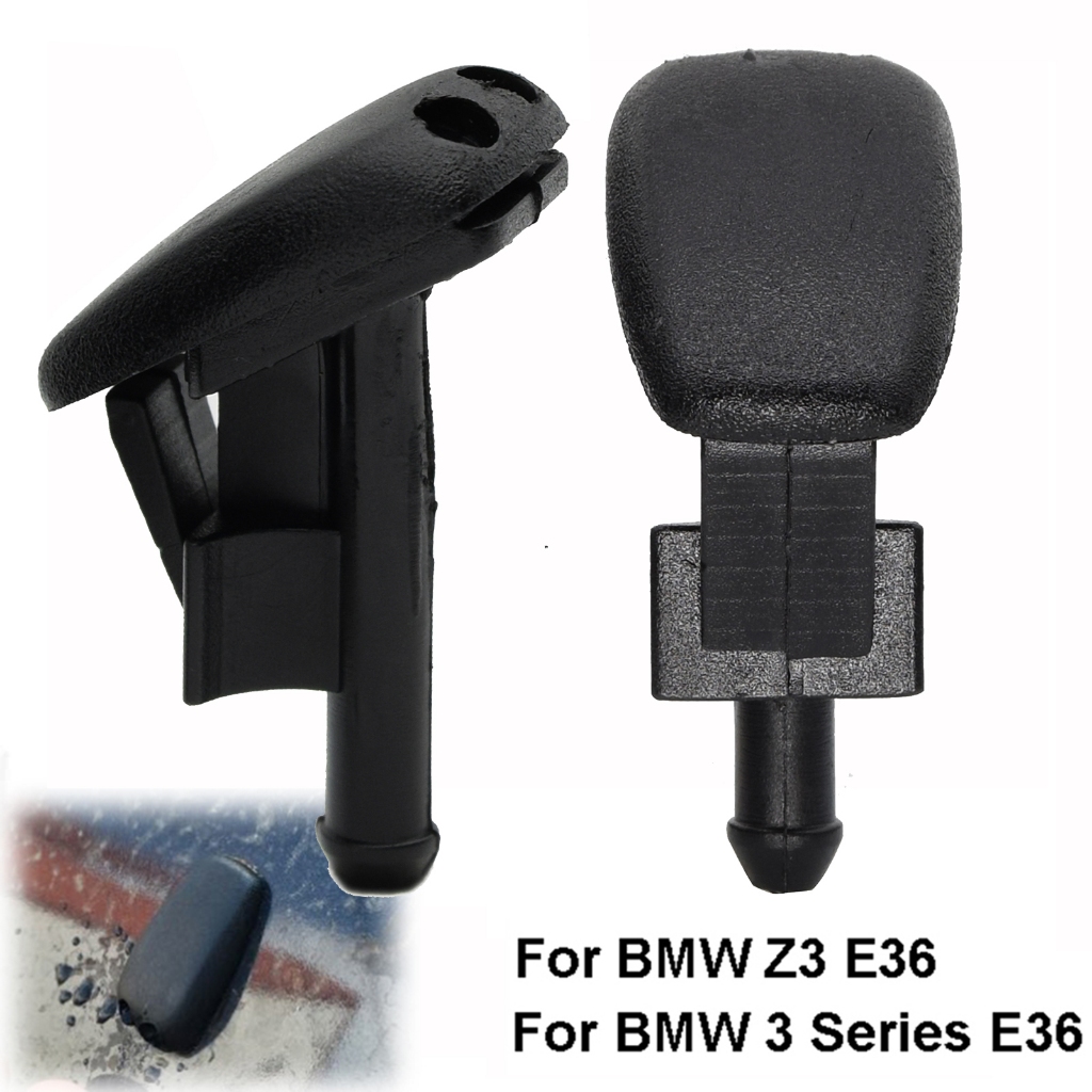 2pcs ที่ปัดน้ําฝนหัวฉีดเครื่องซักผ้ากระจกหน้ารถสเปรย์น้ํา Jet สําหรับ BMW 3 Series (E36) Z3 M3