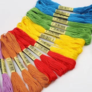 5ชิ้น/ถุงmulticolor Cross Stitchด้ายไหมขัดฟันCross Stitchผ้าฝ้ายเย็บSkeinsเย็บปักถักร้อยด้ายไหมขัดฟันชุดDIYผ้าฝ้ายเย็บอุปกรณ์เสริม