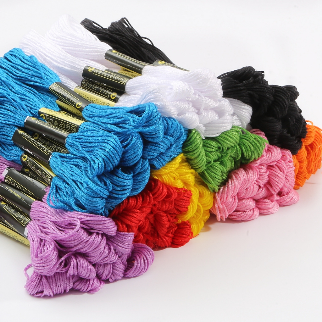 5ชิ้น/ถุงmulticolor Cross Stitchด้ายไหมขัดฟันCross Stitchผ้าฝ้ายเย็บSkeinsเย็บปักถักร้อยด้ายไหมขัดฟันชุดDIYผ้าฝ้ายเย็บอุปกรณ์เสริม