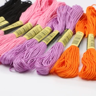 5ชิ้น/ถุงmulticolor Cross Stitchด้ายไหมขัดฟันCross Stitchผ้าฝ้ายเย็บSkeinsเย็บปักถักร้อยด้ายไหมขัดฟันชุดDIYผ้าฝ้ายเย็บอุปกรณ์เสริม